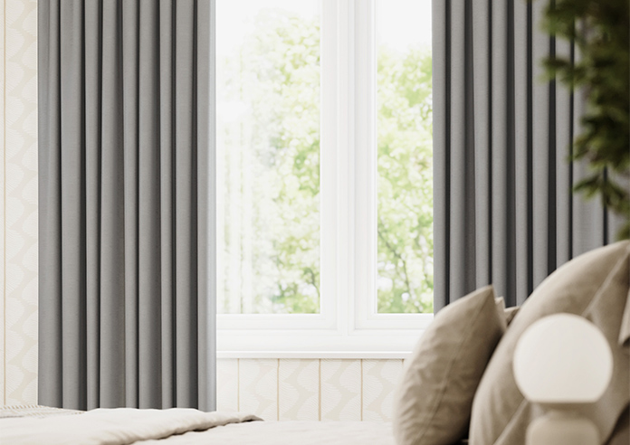 Akoya Faux Silk, Lustre Steel Grey - Made to Measure Curtain - Image 5